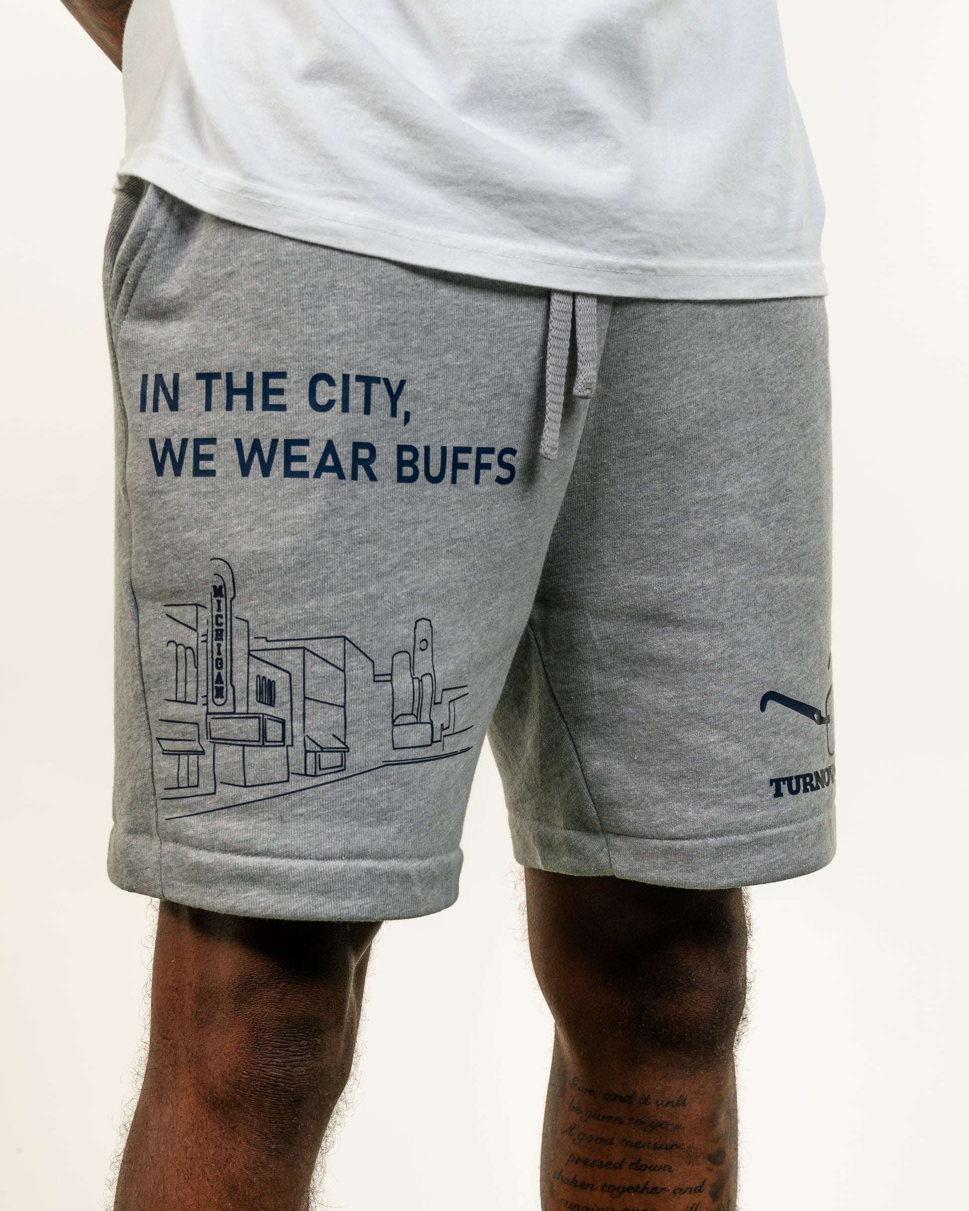 Gray Tunrover Buffs Shorts