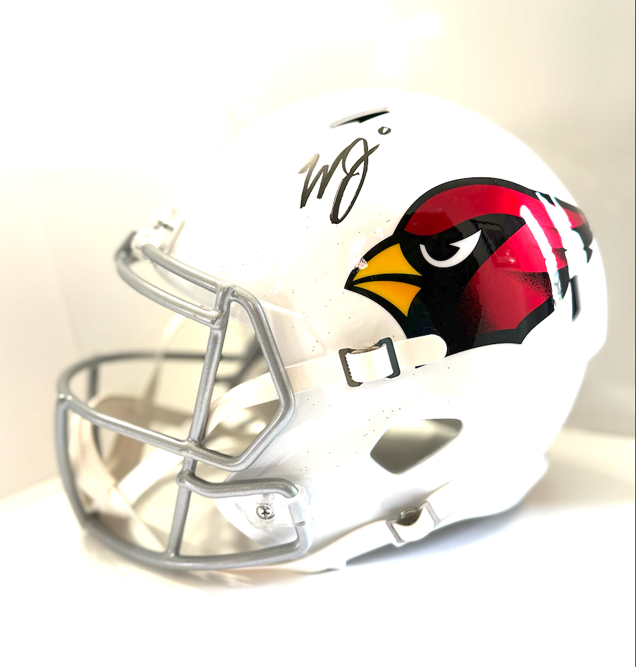 Autographed White Arizona Cardinals Helmet
