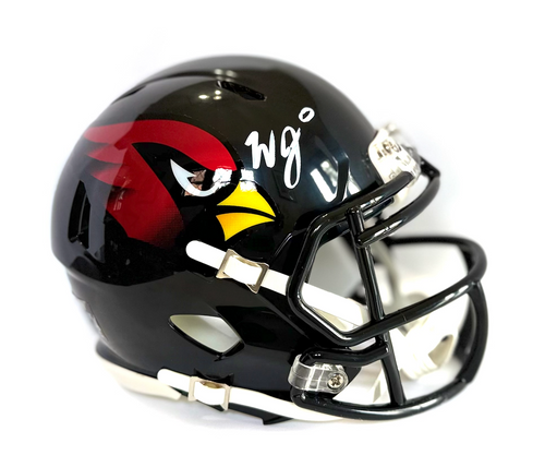 Autographed Black Arizona Cardinals Mini Helmet