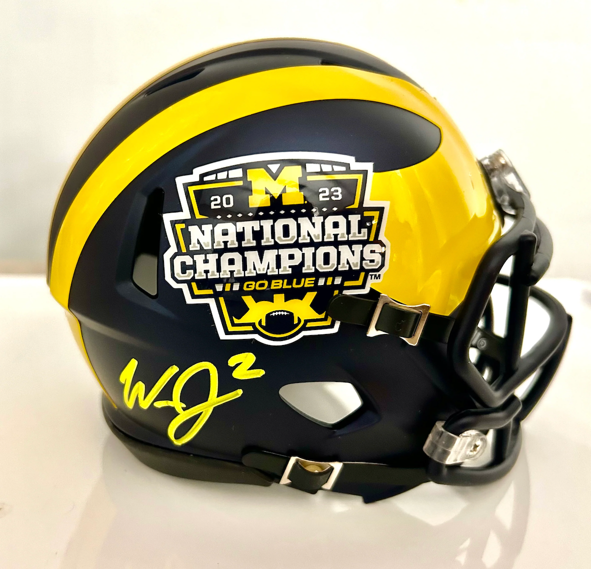 2019 michigan football helmet Autographed National Champions Mini Helmet – Turnoverbuffs 2.0