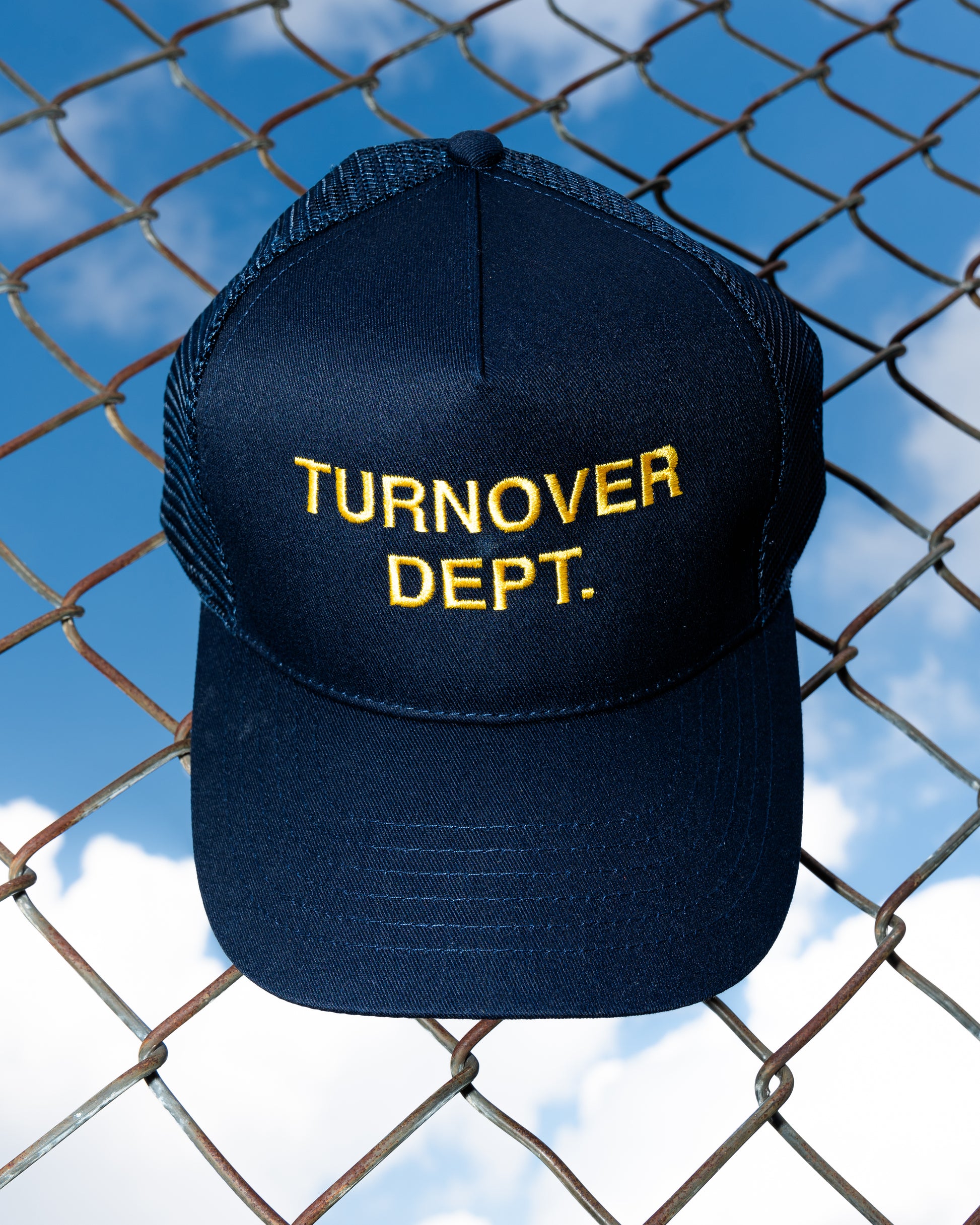 Navy Turnover Dept Trucker Hat